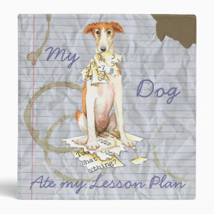 My Borzoi Ate My Lesson Plan 3 Ring Binder