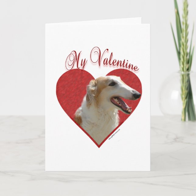My Borzoi Valentine Holiday Card (Front)