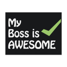 My Boss is Awesome Postcard