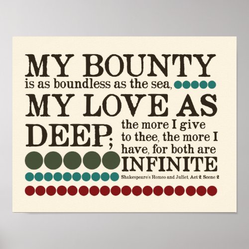 My Bounty is as Boundless as the Sea Poster