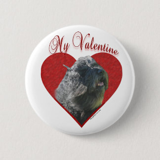 My Bouvier des Flandres Valentine Pinback Button