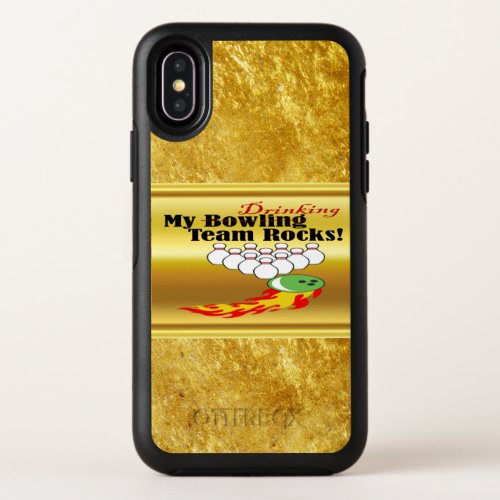 My bowlingdrinking team rocks OtterBox symmetry iPhone x case