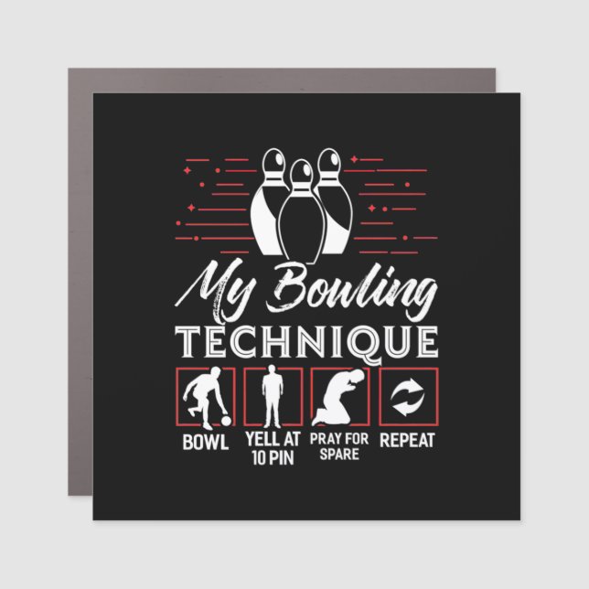My Bowling Technique Car Magnet (Front)
