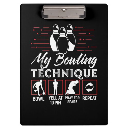 My Bowling Technique Clipboard