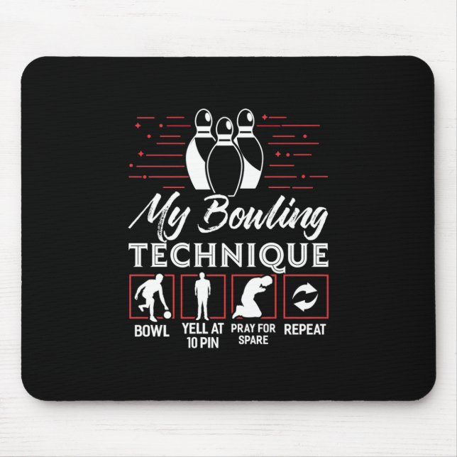 My Bowling Technique Mouse Pad (Front)