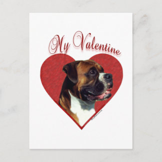 My Boxer Valentine Holiday Postcard