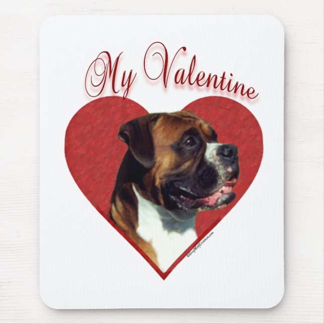 My Boxer Valentine Mouse Pad (Front)