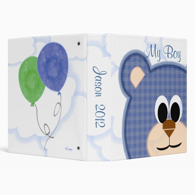 My Boy Teddy Bear Album Binder (Background)