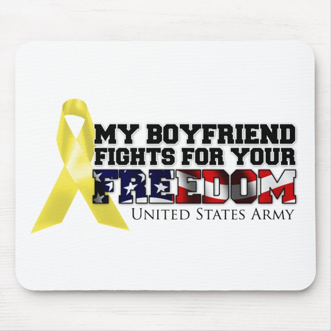 My Boyfriend Fights For Your Freedom Mouse Pad (Front)
