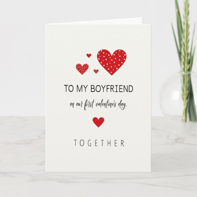 My Boyfriend First Valentines Day Card (Front)