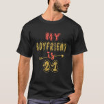 My Boyfriend Is 21 Years Old 21St Birthday Idea Fo T-Shirt<br><div class="desc">Best Birthday Ideas For Couples. My Boyfriend Is 21 Years Old 21st Birthday Idea For Him. I CAN'T KEEP CALM it's my boyfriend's 21st birthday celebration! birthday party theme clothing idea for boyfriends from girlfriends. couple clothes design to wear. Wish your man a happy twenty first birthday with this outfit....</div>