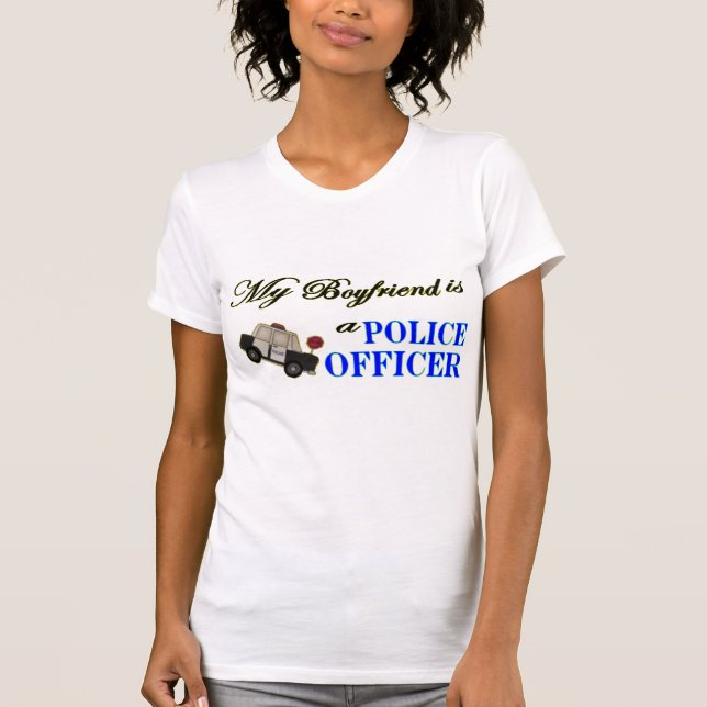 My boyfriend is a Police Officer T-Shirt (Front)