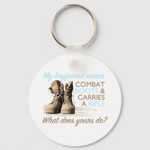 My Boyfriend Wears Combat Boots Keychain