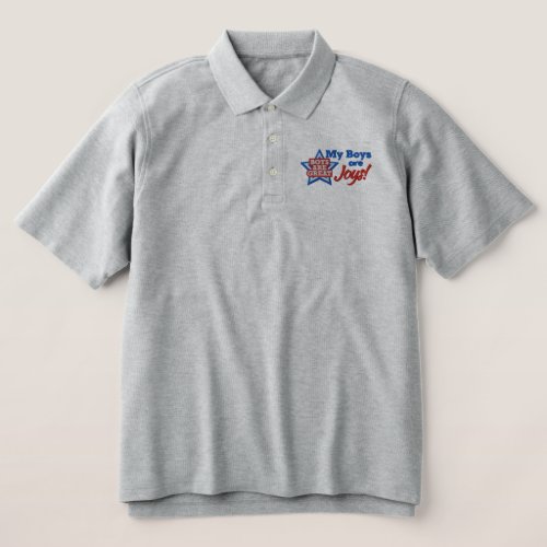 My Boys are Dad Embroidered Polo Shirt