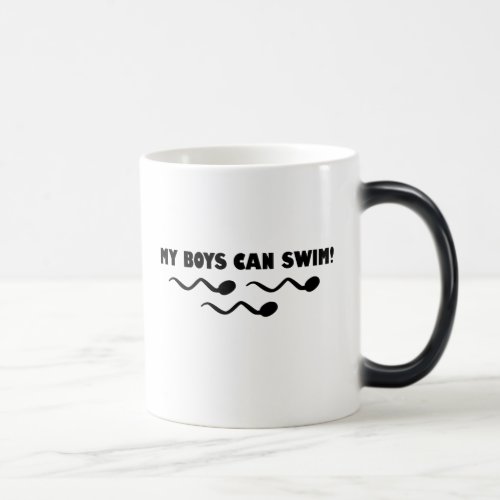 My boys can swim magic mug