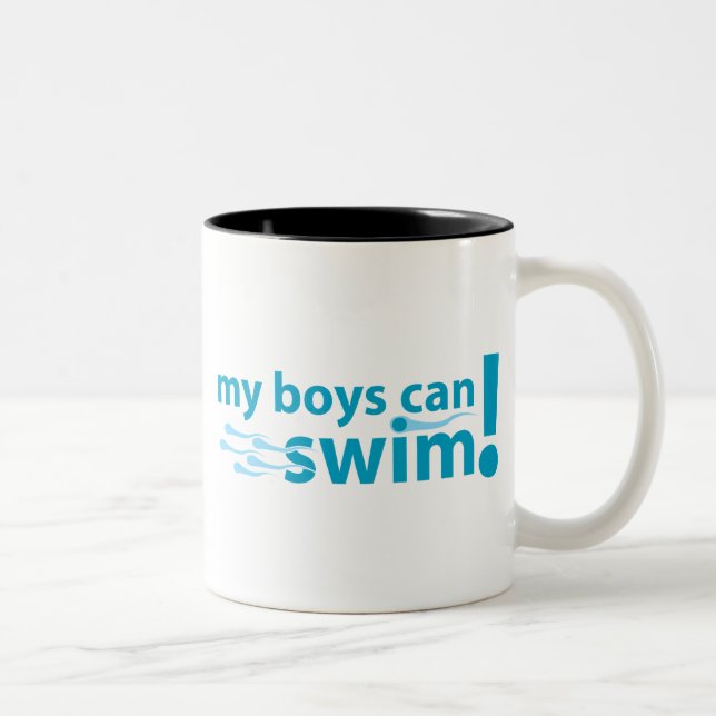 My Boys Can Swim! Two-Tone Coffee Mug (Right)