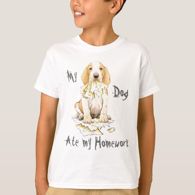 My Bracco Italiano Ate My Homework T-Shirt (Front)