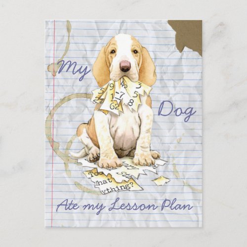 My Bracco Italiano Ate My Lesson Plan Postcard