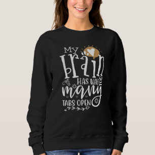 My Brain Has Way Too Many Tabs Open  12 Sweatshirt