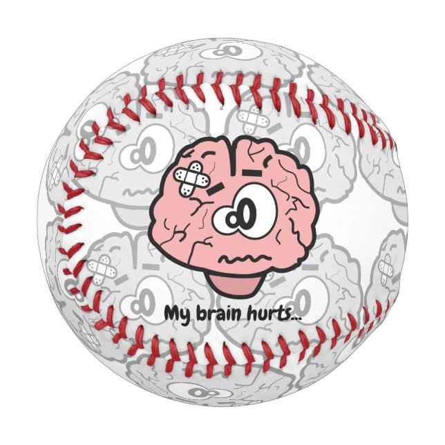 My Brain Hurts Baseball (Front Left)