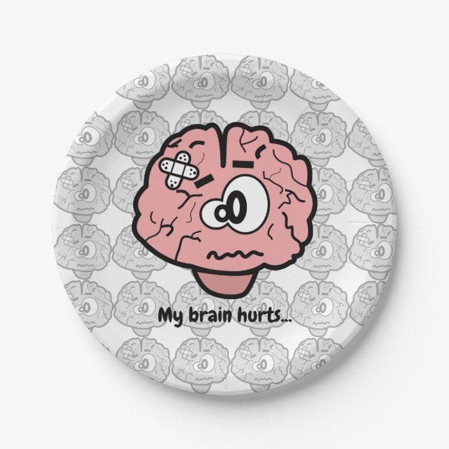My Brain Hurts Paper Plates (Front)