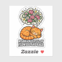 My Brain Is Full Of Flowers And Rage - Funny Orang