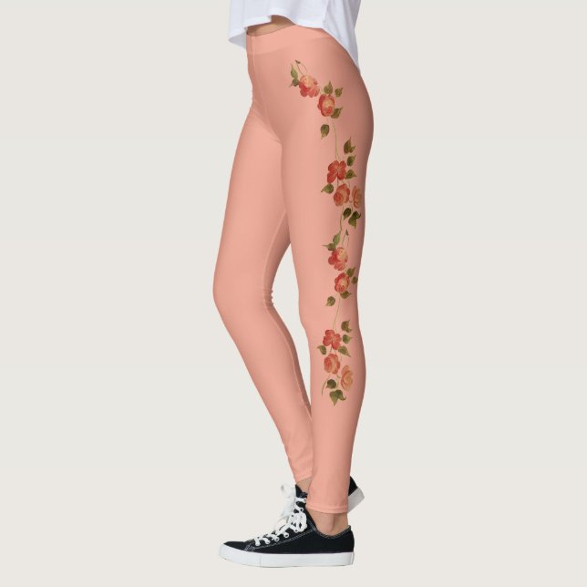 My Brand Apparel Tattoo Leggings Vintage Rose (Left)