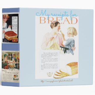 "My Bread Receipts" 3 Ring Binder