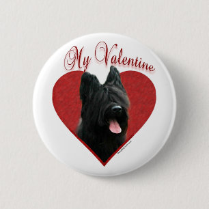 My Briard Valentine Button