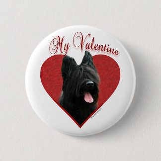 My Briard Valentine Button