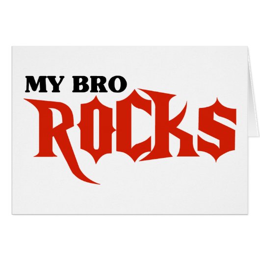 My Bro Rocks Cards (Front Horizontal)