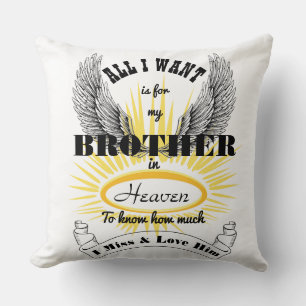 My Brother in Heaven Throw Pillow