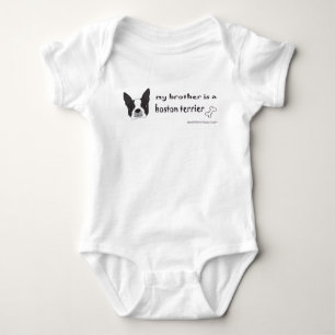 My brother is a Boston Terrier Baby Bodysuit