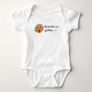 My brother is a Golden Retriever Baby Bodysuit
