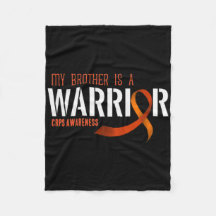 My Brother Is A Warrior Crps Awareness Month Orang Fleece Blanket