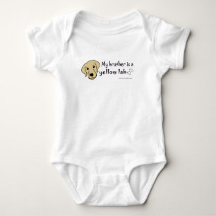 My brother is a Yellow Lab Baby Bodysuit