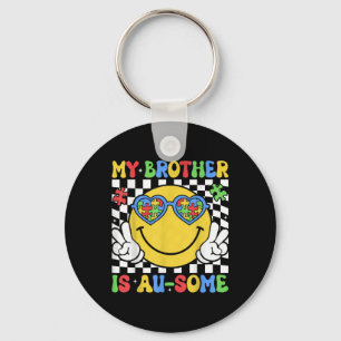 My Brother Is Awesome Autism Awareness Sister Auti Keychain