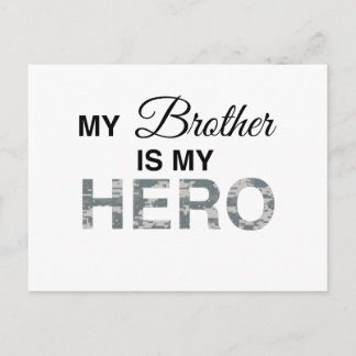 My Brother is my Hero Digital Camouflage Postcard
