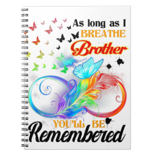 My Brother My Guardian Angel For Men Women Lost Br Notebook