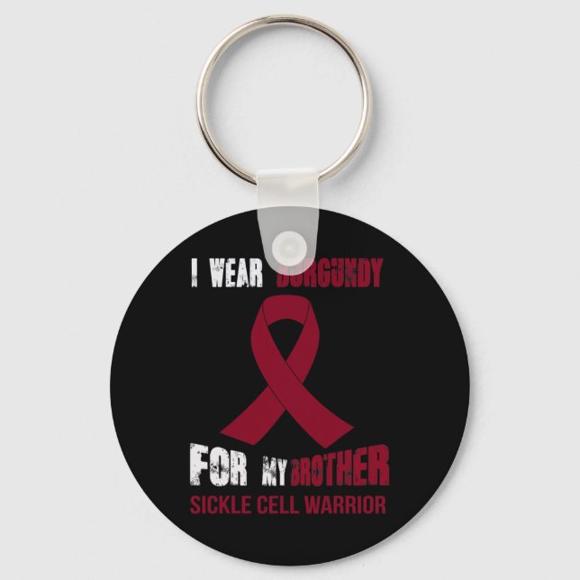 MY BROTHER - MY SICKLE CELL WARRIOR  KEYCHAIN (Front)