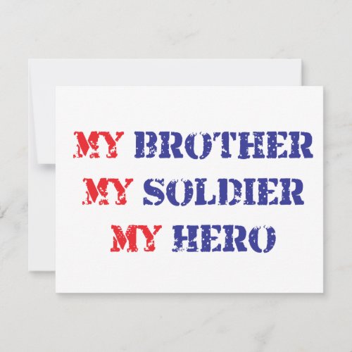 My brother, my soldier, my hero personalized announcements