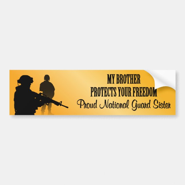 My Brother Protects Your Freedom (National Guard S Bumper Sticker (Front)