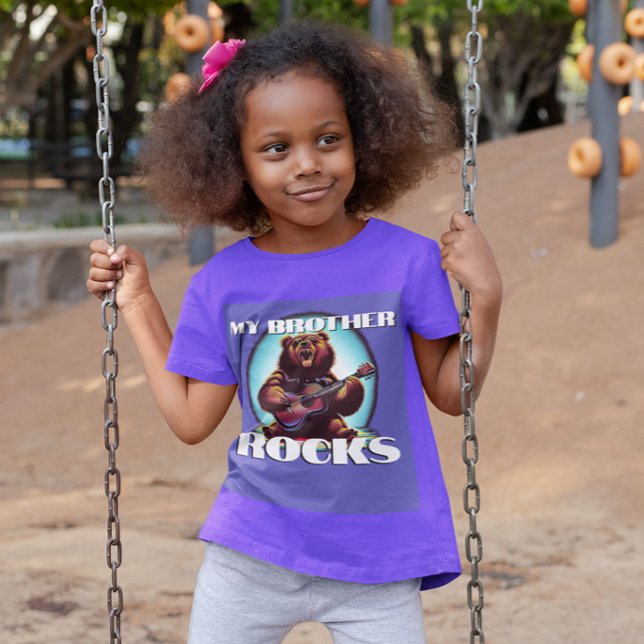 My Brother Rocks! Colorful Bear T-Shirt (Creator Uploaded)