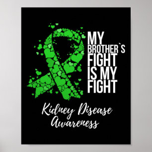 My Brother’s Fight Is My Fight Kidney Disease Awar Poster