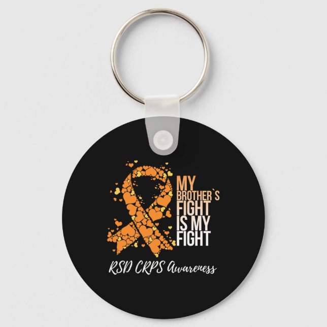 My Brother’s Fight Is My Fight Rsd Crps Awareness  Keychain (Front)