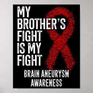 My Brother's Fight Is My Fight Brain Aneurysm Awar Poster