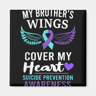 My Brothers Wings Cover Heart Suicide Awareness R Magnet