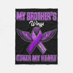 My Brother's Wings Cover My Heart End Overdose Fleece Blanket