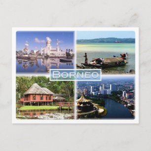 MY Brunei - Indonesia - Borneo - Mosque Omar Ali - Postcard