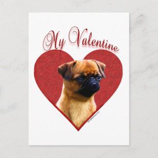 My Brussels Griffon Valentine Holiday Postcard